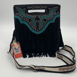 NWT Montana West Concealed Carry Black Fringe Bag